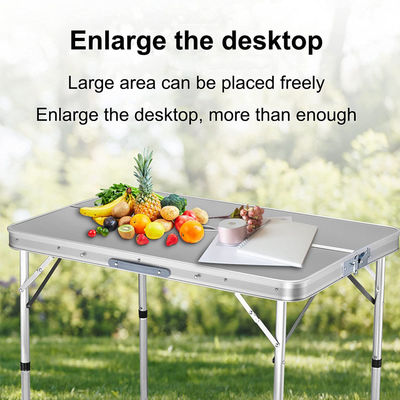 Aussengarten Patio Portable Aluminium Camping Esstisch und Stuhl Set für Grill Strand Picknick