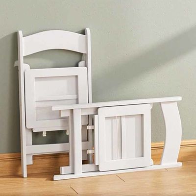 Moderne einfache kleine tragbare weiße Kunststoffharz Klappstühle für Hochzeitshotels