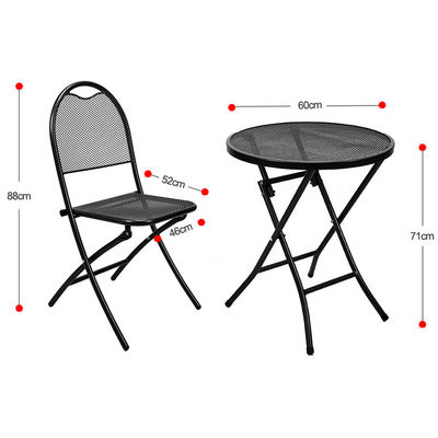Outdoor Café Bistro Patio Custom Logo Esstisch und Stuhl-Sets mit stapelbarem Design