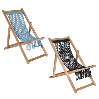 Custom Logo Stickerei oder Druck Außen Terrasse Camping Schwimmband Weave Leinwand Stuhl