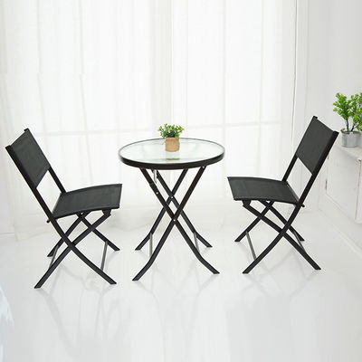Broderieren oder Drucken Metallglas Terrassen Esszet für Outdoor Bistro Balkon Cafe