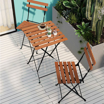 Custom Logo Villa Outdoor Klappbistro Tisch und Stühle Set für Freizeit auf Balkon Terrasse