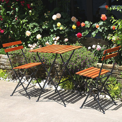 Custom Logo Villa Outdoor Klappbistro Tisch und Stühle Set für Freizeit auf Balkon Terrasse