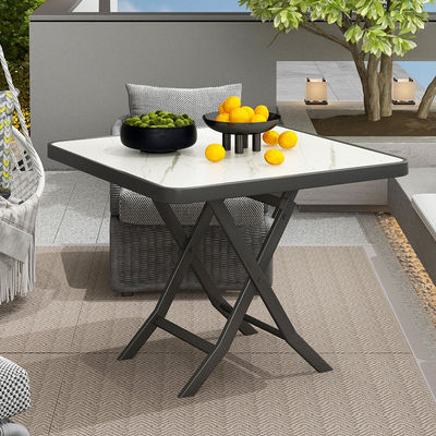 Metall Eisen Klappbares Esstisch für Outdoor Camping Café Balkon Garten Terrasse