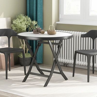 Metall Eisen Klappbares Esstisch für Outdoor Camping Café Balkon Garten Terrasse