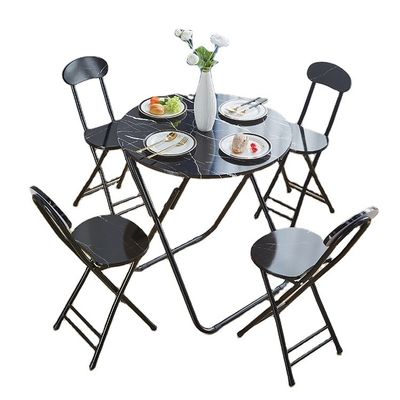 Outdoor Camping Bistro Cafe Balkon Garten Terrasse Metall Holz Runder tragbare Klapptisch für die Party