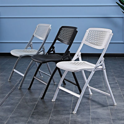 Outdoor Bankett Veranstaltungen Kunststoff Metall Klappstuhl Weiß Schwarz Esszessel für Hochzeitshotel