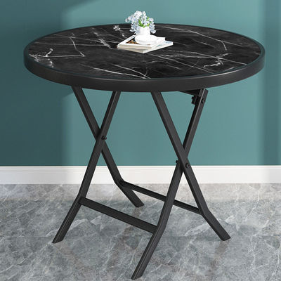 Außentisch Metallgehärtetes Glas Quadrat Runder Klapptisch Kaffeetafel