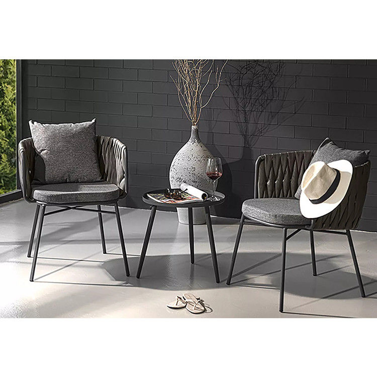 Außenmöbel Stahl Garten Set Plastik Rattan 2 Sitzgelegenheiten Bistro Set für Patio