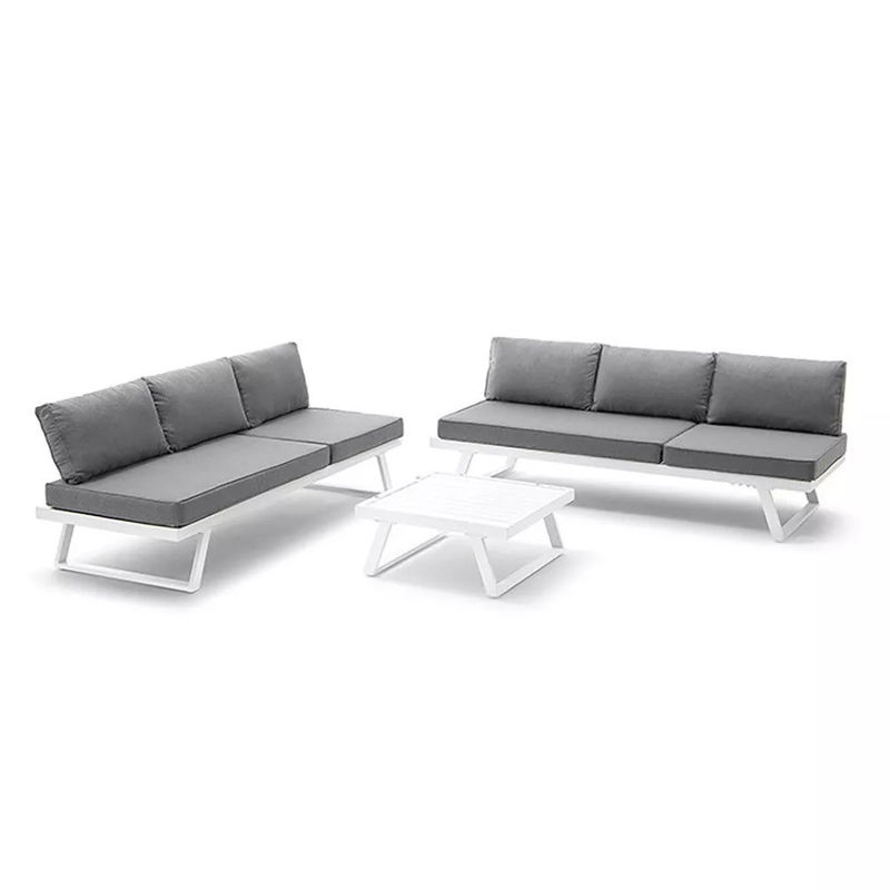 Freizeit-Balkonmöbel AGUNION Garten-Set Terrasse Sektionssofa L190 x W70 x H74cm
