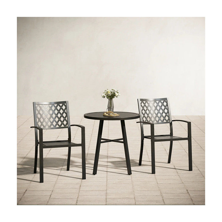 Outdoor Balkon Bistro Set Metall Gartenmöbel mit Klappdesign und 2 Sitzplätzen
