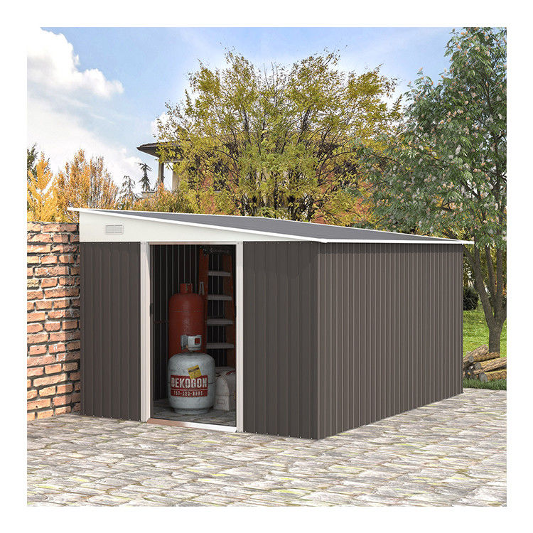 11x9ft Metall Außenhaus Lagerhaus Gartenhaus Schuppen mit Pulverbeschichtung