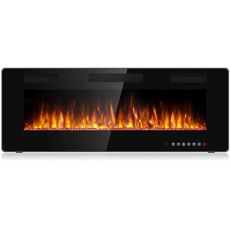Wandmontierter elektrischer Kamin 12 Flammenfarbenoptionen und Fernbedienung enthalten
