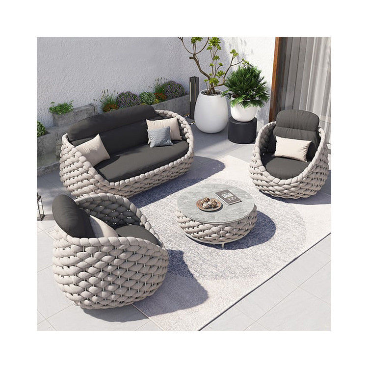 Außenbalkon Villa Gewerblicher Seilgarten Set mit modernem Design Sofa Lounge