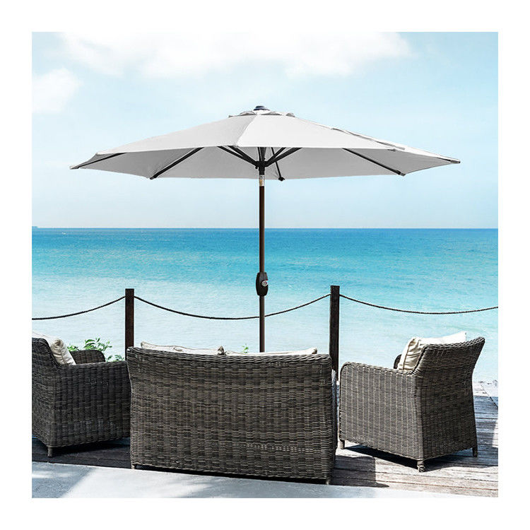 Wasserdicht AJUNION 9ft Outdoor Offset Schirm für Café und Terrasse im modernen Stil