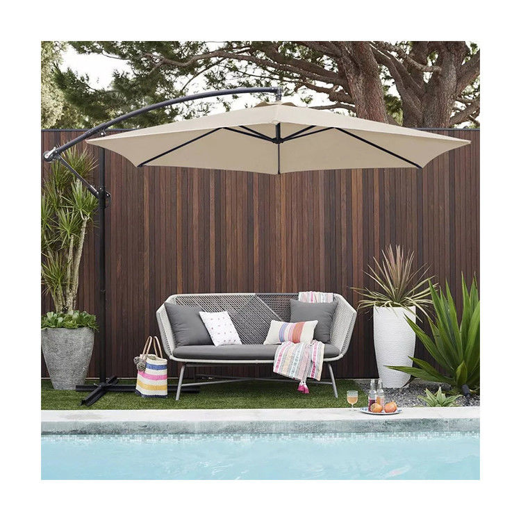 Patio Schirm 10FT Stahlrahmen wasserdicht Sonnenschirm Sonnenschirm für Outdoor Hanging Offset