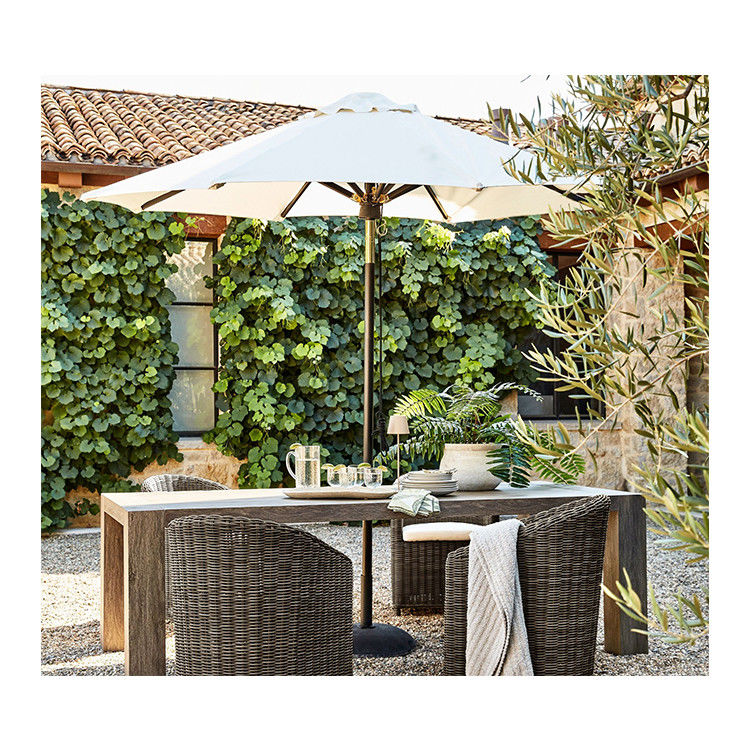 Aluminiumrahmen Neigung Sonnenschirm für Garten Restaurant AJUNION 9ft Round Patio Schirm