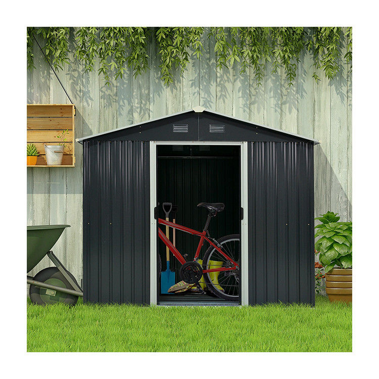 Farbige Stahlplatte Galvanisiertes Stahl Garten Dach Metall Lagerhaus AJUNION 8x6ft