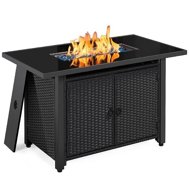 Kundengröße Moderne Außen Terrasse Portable Kamin Tischboden Gas Rauchlose Feuerstelle