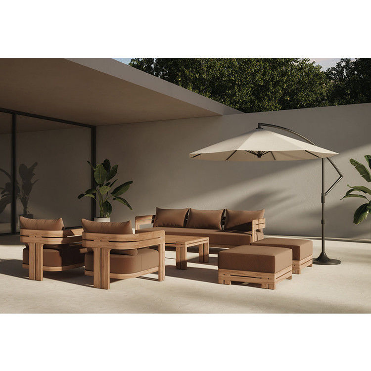 Moderne, stilvolle Sofa aus Naturholz aus Teakholz