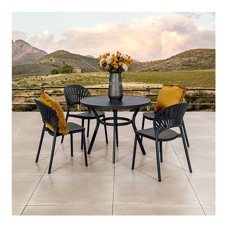 Rundes Esstisch und Stuhl Größe L 52 x W45 x H83cm Set für Outdoor Living von AJUNION