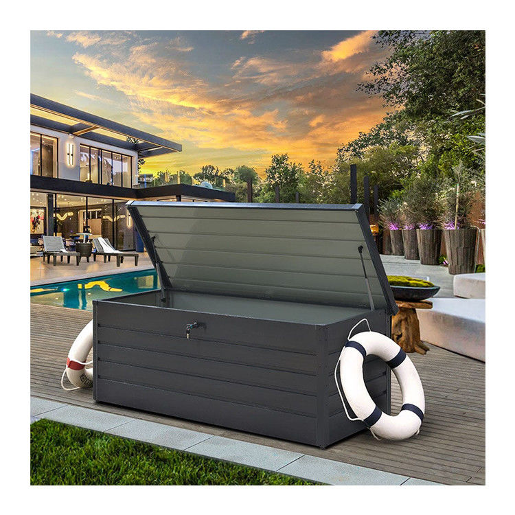 Modern Design AJUNION 600L Metallwasserdichtes Gartenfach für den Pool