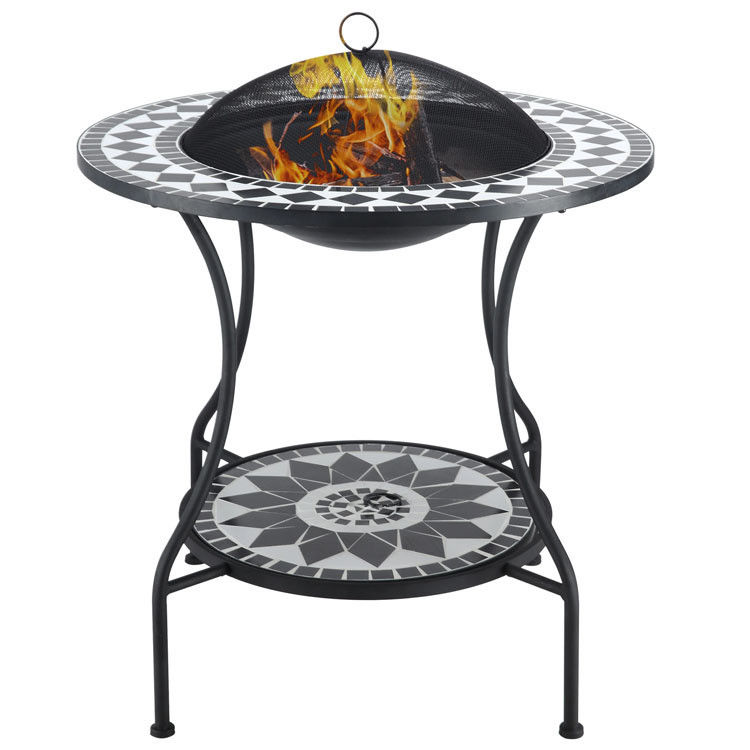 Personalisiertes Logo Lager im Freien Garten Lagerfeuer Camping Tragbare Runde Holzbrennkamin