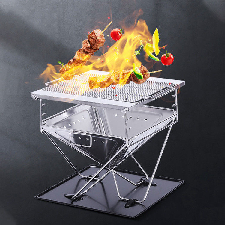 Portable Holzkohle Falten Edelstahl BBQ Grill Herd für Outdoor Garten Camping