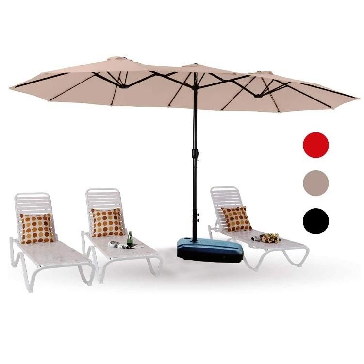 Sonnenschirm Marktschirm mit Licht 227,5 cm Radius und Aluminium-Stäbe
