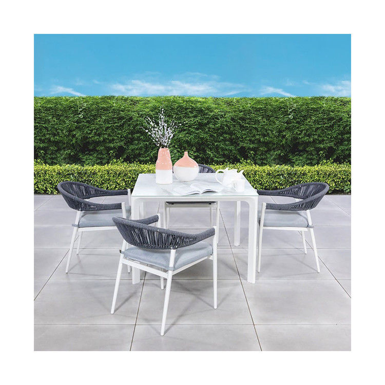 Aluminiumseil Gewebe Garten Dining Möbel 4 Sitzplätze Outdoor Dining Set von AJUNION