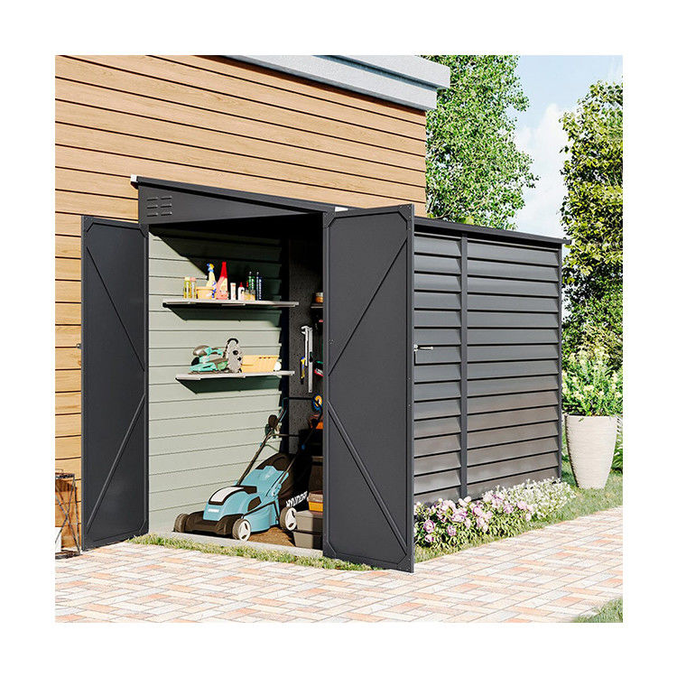 Garten-Fahrradschuppen AJUNION 9ft robuste Stahl Motorrad-Lagerhaus mit Schloss
