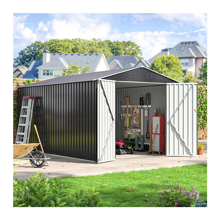 Wasserdicht 8 x 12 FT Metall Garten Schuppen mit 4 Lüftungsöffnungen und langlebigem Design von AJUNION