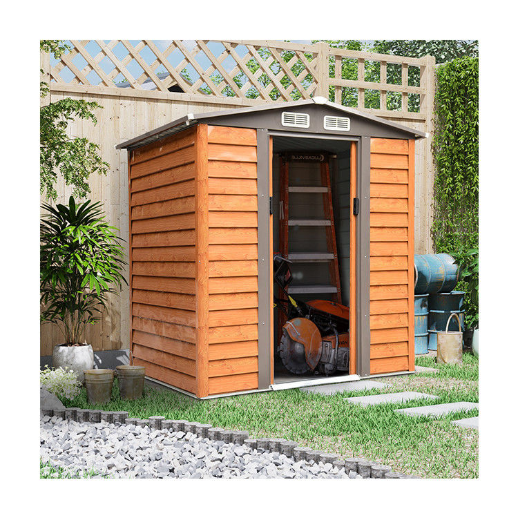 Modernes Design Metall Lagerhaus für Lagerhäuser Lagerhaus 55,5 kg Holzkorn Effekt
