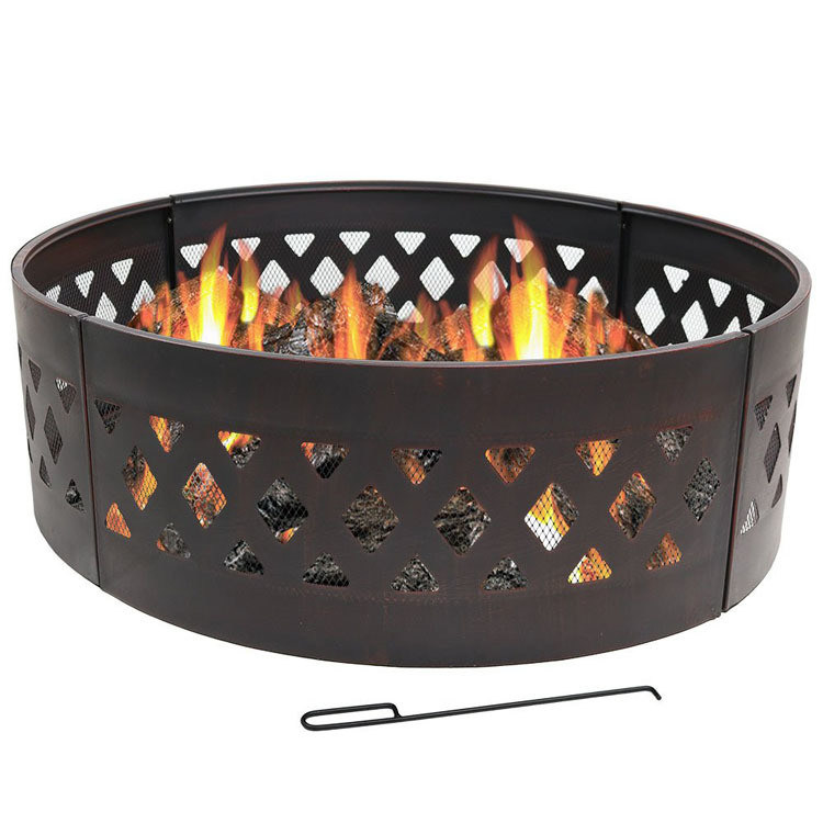 Außenterrasse Patio Hinterhof Garten Lagerfeuer Lagerfeuer Graben Ring mit Poker 360 Grad Rund