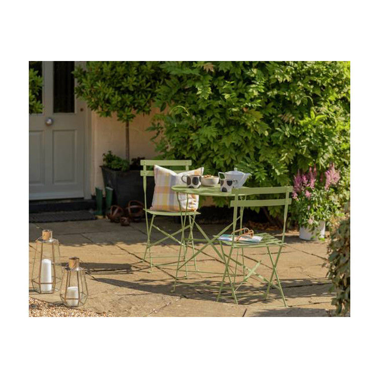 Stilvolles Metall-Stahl-Garten-Set für Terrasse Garten-Cottage W80xD68xH82cm Outdoor Bistro-Set