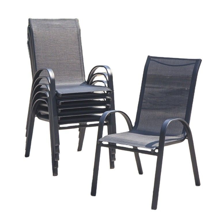 Freizeit Outdoor Möbel Metall Teslin Mesh Sessel für Garten Balkon Terrasse Kaffee