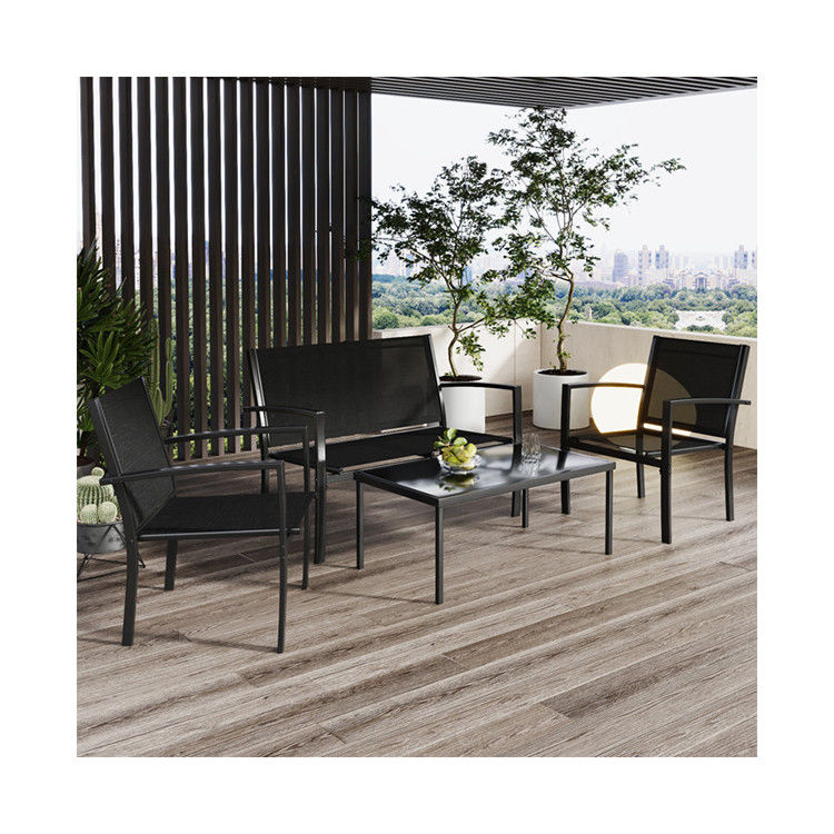 Produktgewicht 50,66 lb. Modernes Gartenmöbelstück aus Stahl für Outdoor-Unterhaltung