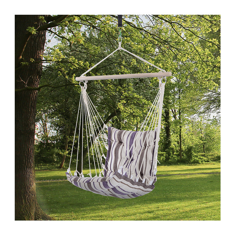 3.1kg AJUNION Outdoor Swing Hammock Sitz Moderner Stil Hängender Baumwollseil Schaukelstuhl