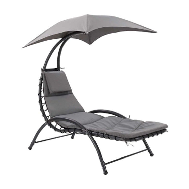 Outdoor Metallgewebe Strand Terrasse Garten Hängematten Schaukelstuhl mit Baldachin 118*171*165 cm