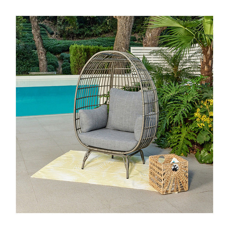 Stehender Eiersessel Klappbar und Rattan-Weave-Design für das Wohnzimmer im Freien