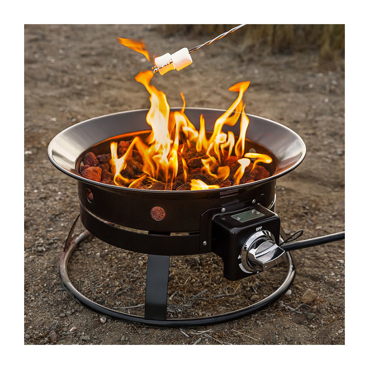 23 Pfund AJUNION Gas Propan Feuerstelle für Camping Reisen Edelstahl Portable