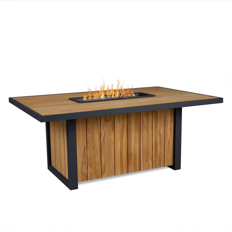Outdoor-Esstisch mit Brenntisch aus Propangas