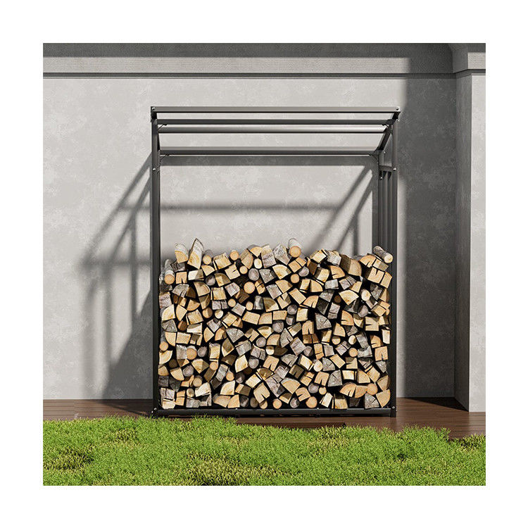 Hohe Kapazität W110 x D70 x H145cm Feuerholzregal für Innen-Außenlager