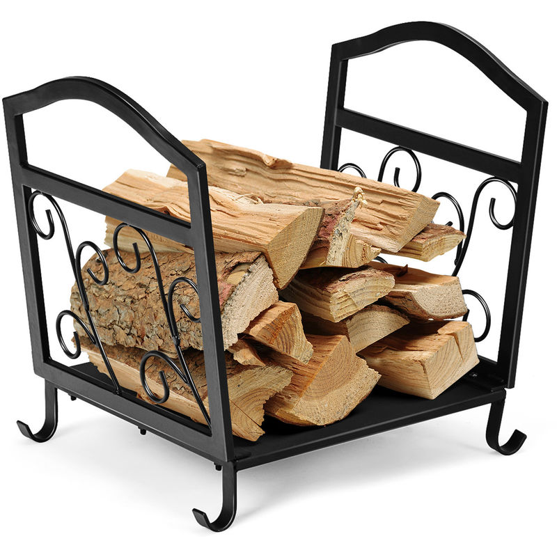 Innen-Außen-Vereinigung Schwerlast 50 kg Kapazität Brennholzträger Metal Frame Log Holder Brennholzlager