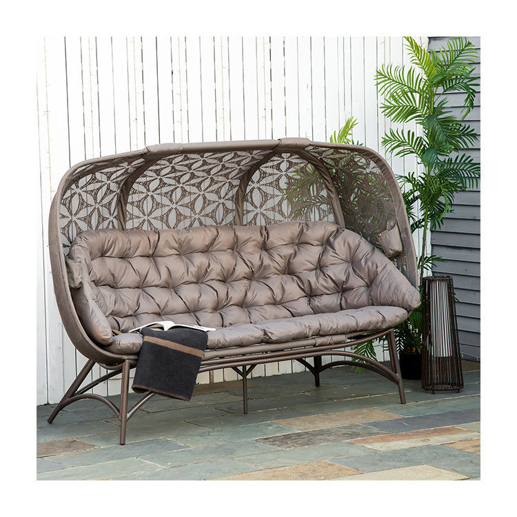 Outdoor Standing W85xL205xH142cm Garden Egg Chair mit Hohlkorbdesign und modernem Stil