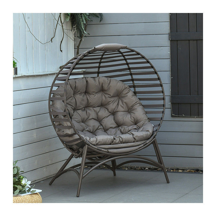 Verbessern Sie Ihre Terrasse mit dem AJUNION 2-Sitzer Eiersessel Klappstuhl Stahlrahmen Modernes Design