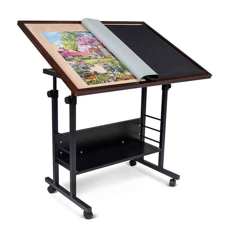 Unisex AJUNION 1500-Piece Puzzle Puzzle Board mit Klappbein und 4 Rädern Alter 8-13