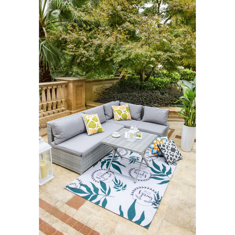 Verwandeln Sie Ihre Terrasse in einen luxuriösen Rückzugsort mit AJUNION Wicker Woven Garden Sofa Set