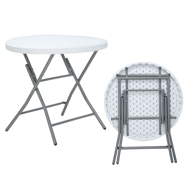 Postverpackung Portable Round Plastik Metall Klapptisch für modernen Design