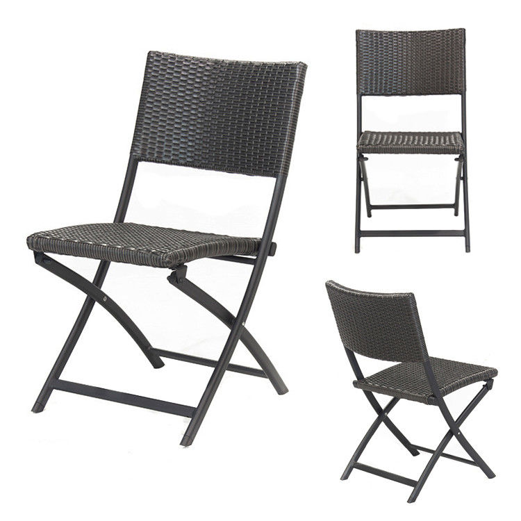 Outdoor Bankett Veranstaltungen Klapp PE Rattan Wicker Esszimmer Kaffeestuhl mit Custom Logo